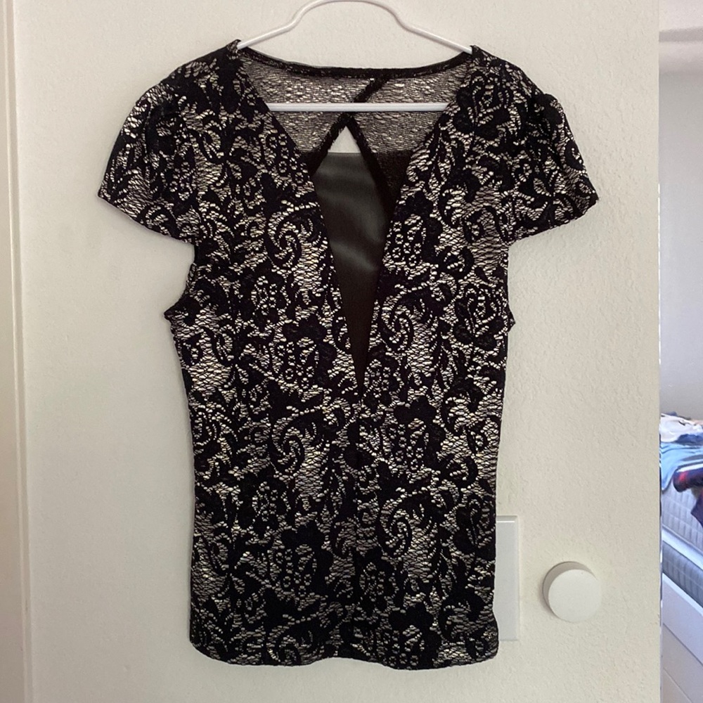 Pins & Needles Black Top